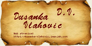 Dušanka Vlahović vizit kartica